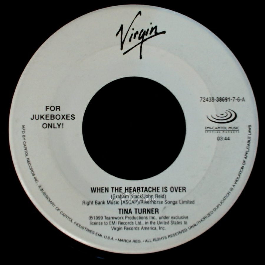 Tina Turner - When The Heartache Is Over / On Silent Wings side A