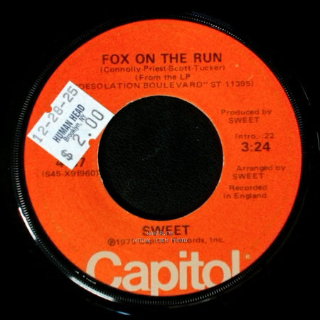 Sweet - Fox On The Run / Burn On The Flame side A