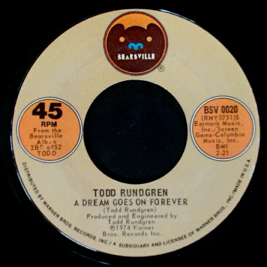 Todd Rundgren - A Dream Goes On Forever / Heavy Metal Kids side A