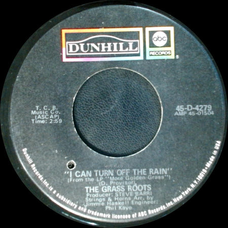 The Grass Roots - Sooner Or Later / I Can Turn Off The Rain side B