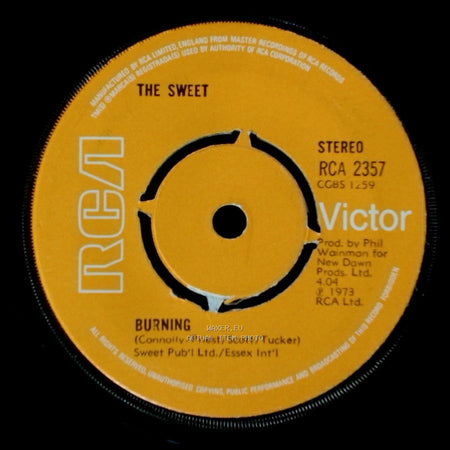 The Sweet - Burning / Hell Raiser side A