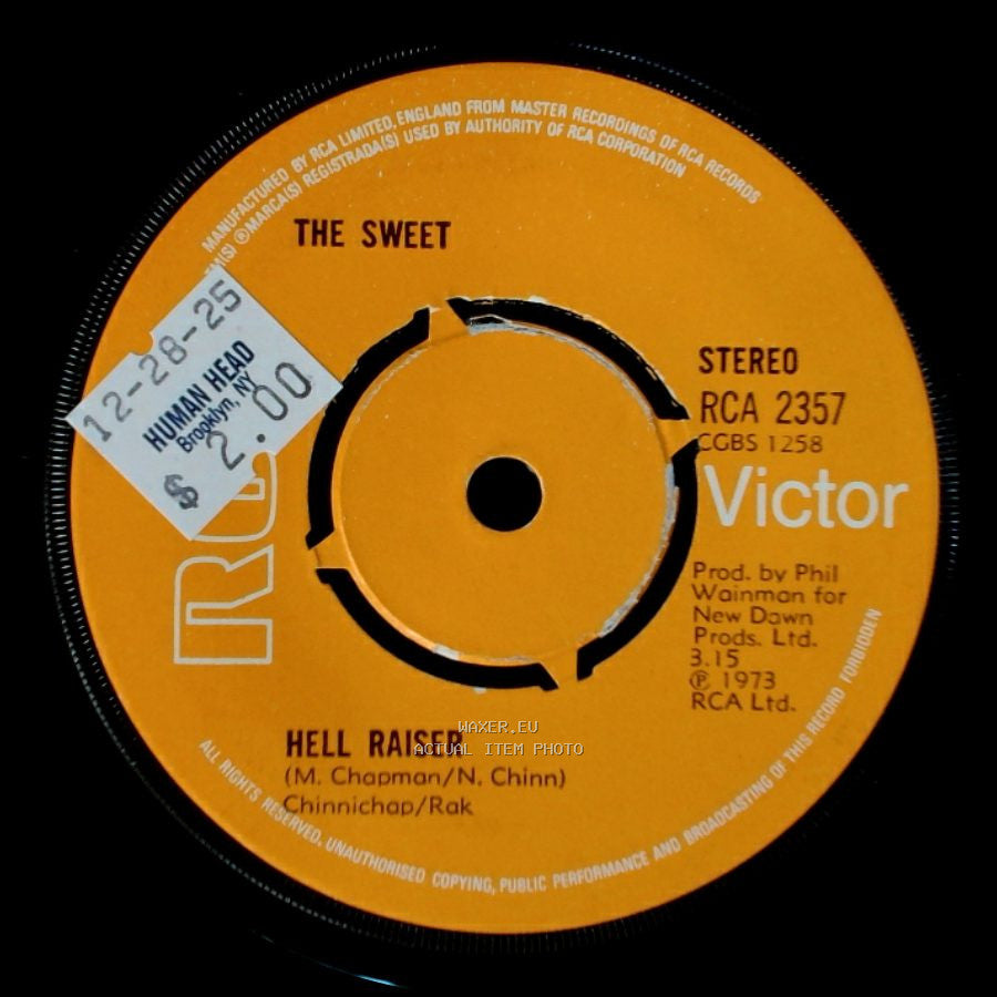 The Sweet - Burning / Hell Raiser side B
