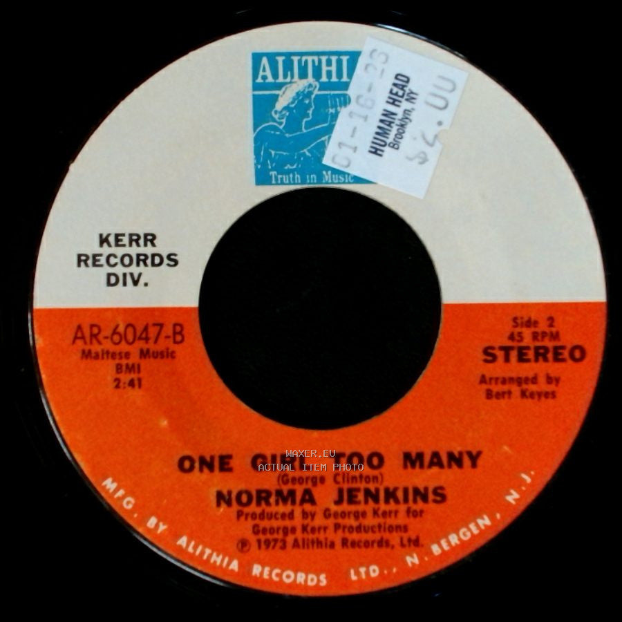 Norma Jenkins - Go Home To Your Wife / One Girl Too Many side B