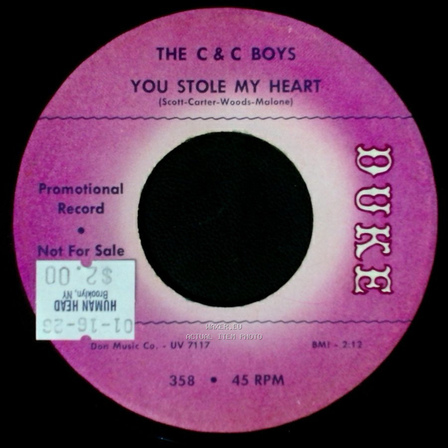 The C & C Boys - You Stole My Heart / Hey Marvin side A
