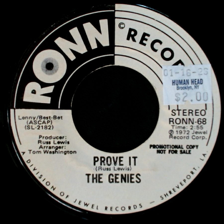 The Genies - Prove It / Know What To Do When You Get It side A