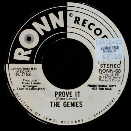 The Genies - Prove It / Know What To Do When You Get It side A