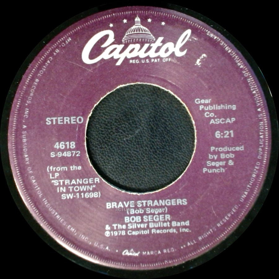 Bob Seger & The Silver Bullet Band - Hollywood Nights / Brave Strangers side B