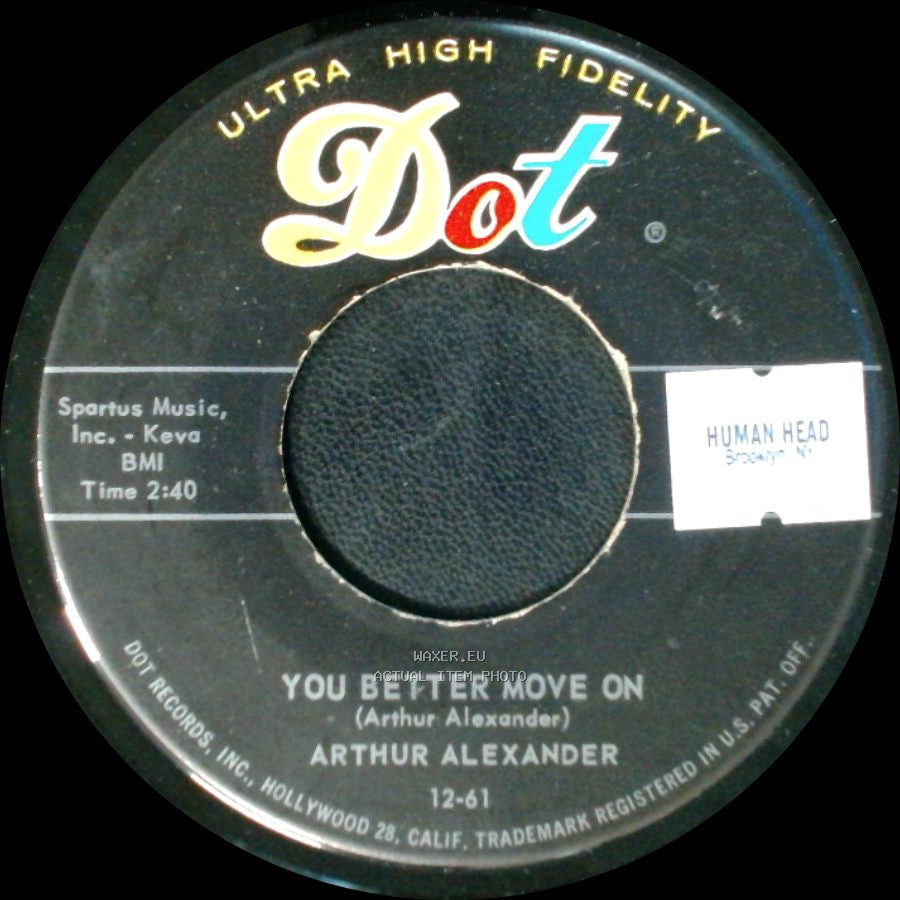 Arthur Alexander - You Better Move On / A Shot Of Rhythm And Blues side A