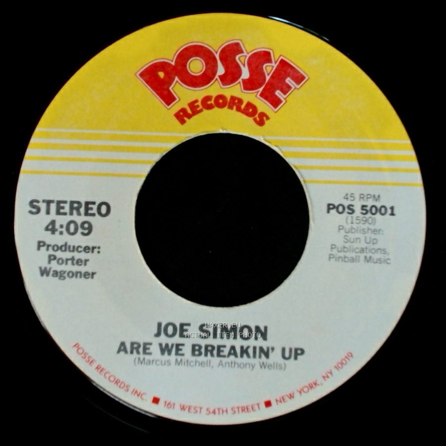 Joe Simon - Baby, When Love Is In Your Heart (It's In Your Eyes) / Are We Breakin' Up side B