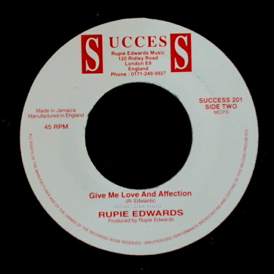 The Heptones / Rupie Edwards - Give Me The Right / Give Me Love And Affection side B