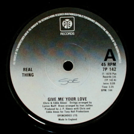 Real Thing - Give Me Your Love / You Can't Force The Funk side A