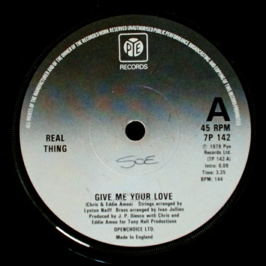 Real Thing - Give Me Your Love / You Can't Force The Funk side A