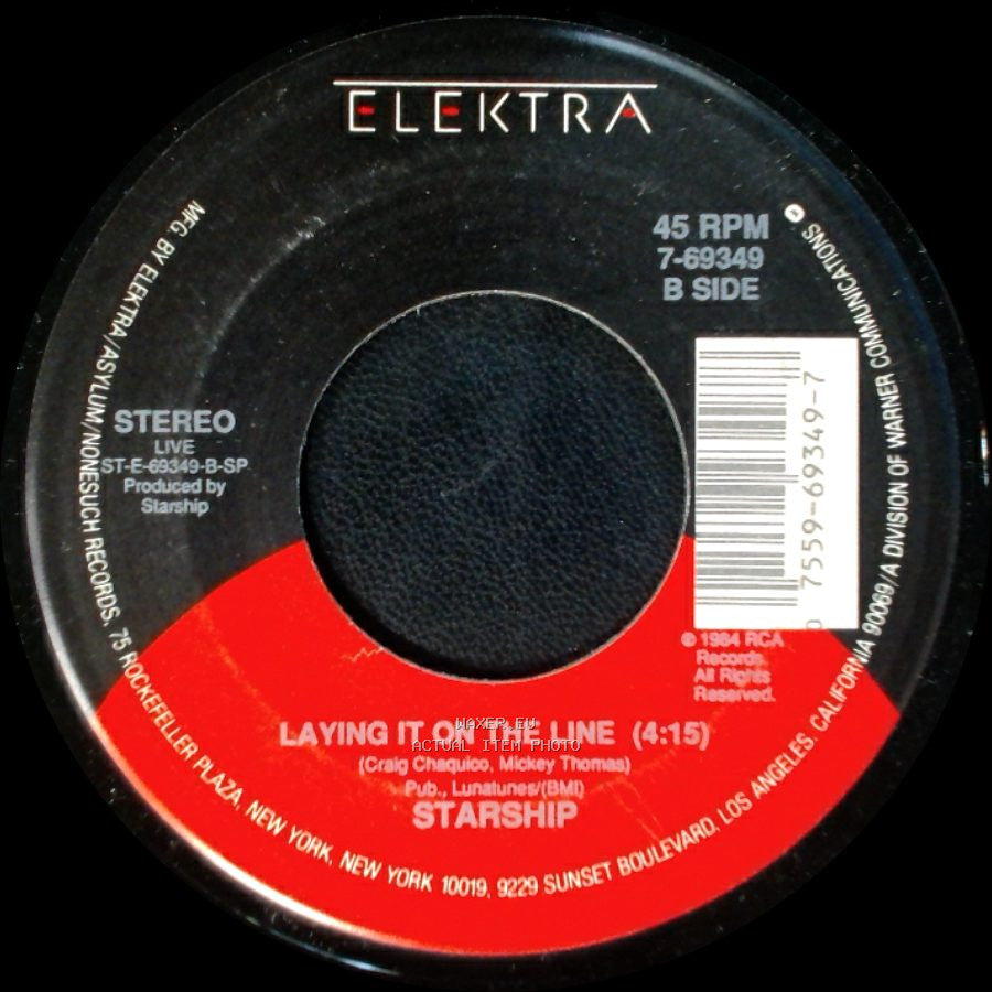 Starship - Wild Again (4:09) / Laying It On The Line side B