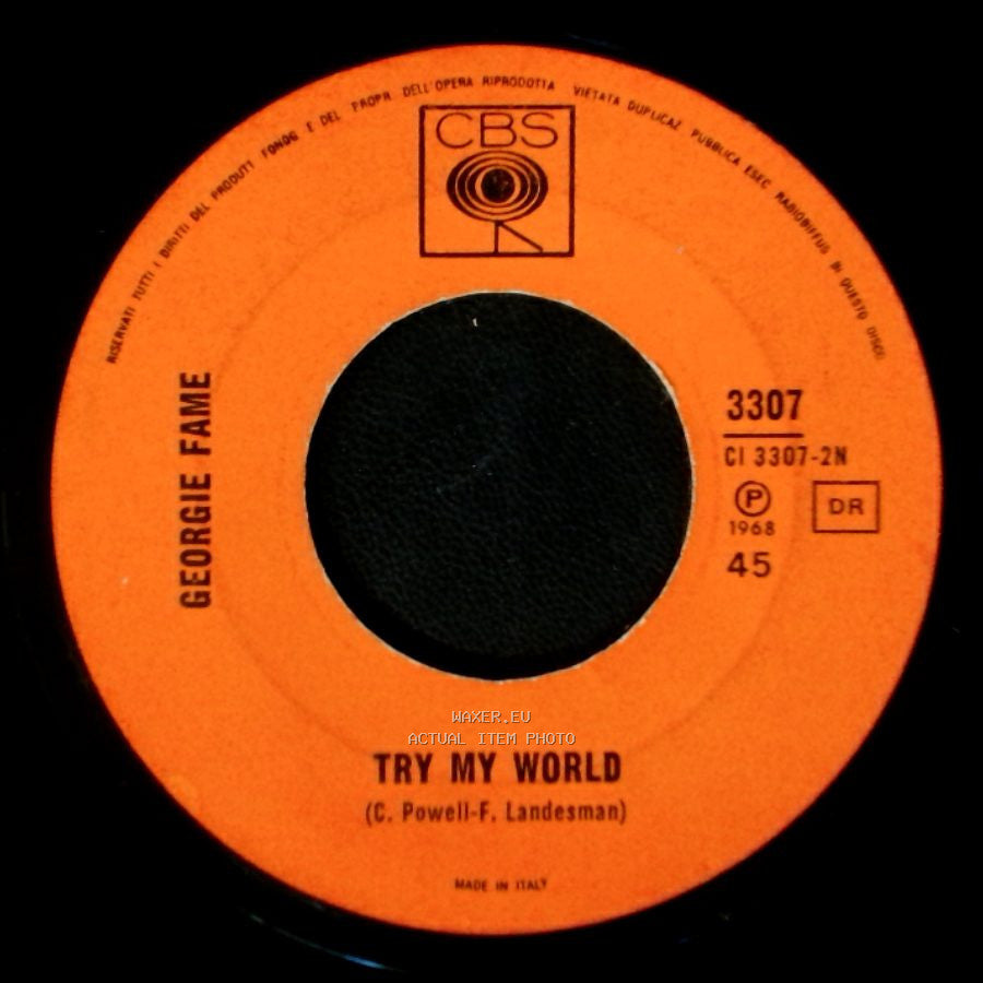 Georgie Fame - Try My World / Bonnie E Clyde side A
