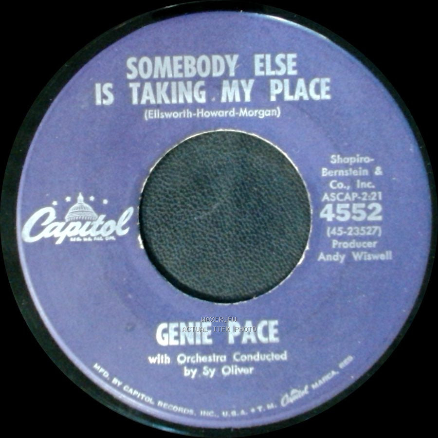 Genie Pace - Somebody Else Is Taking My Place / La Pachanga side A