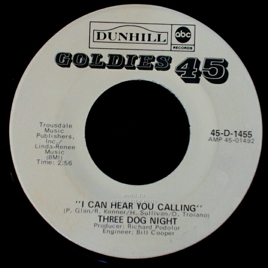 Three Dog Night - Joy To The World / I Can Hear You Calling side B