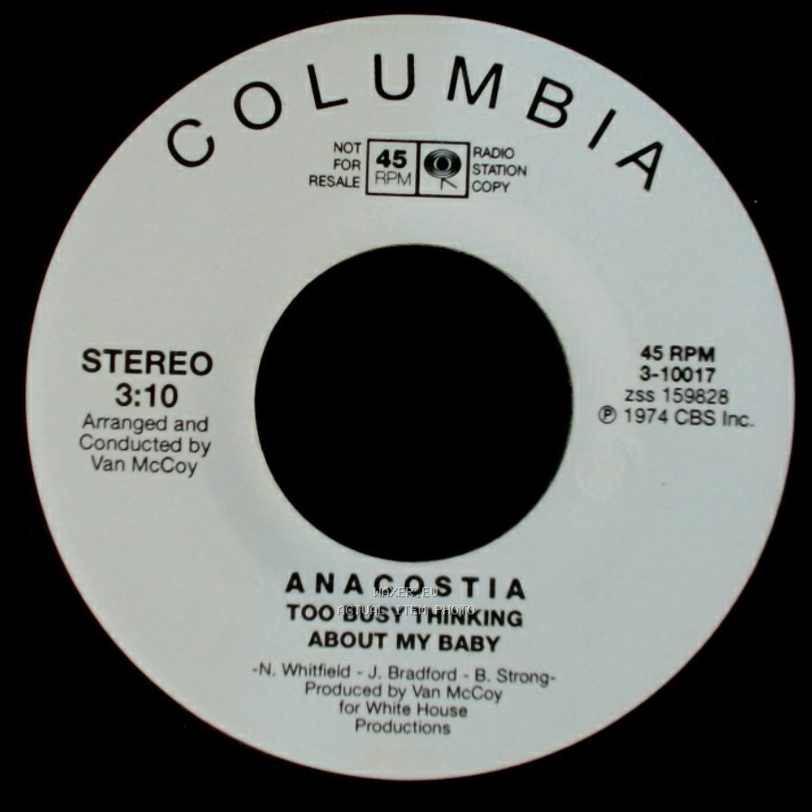 Anacostia - You'd Better Know What You're Doin' / Anacostia Too Busy Thinking About My Baby side B