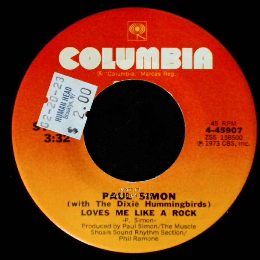 Paul Simon (With The Dixie Hummingbirds) - Loves Me Like A Rock / Learn How To Fall side A