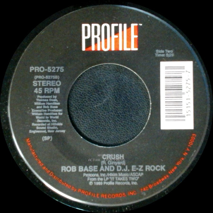 Rob Base / Rob Base And D.J. E-Z Rock - Turn It Out (Go Base) / Crush side B