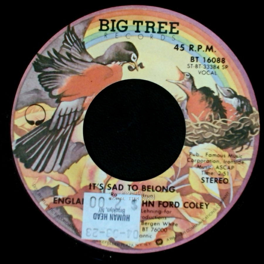 England Dan & John Ford Coley / John Ford Coley - The Time Has Come / It's Sad To Belong side B