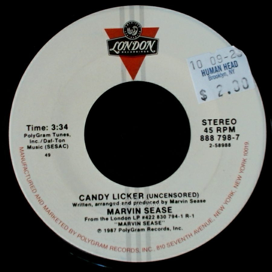 Marvin Sease - Candy Licker (Radio Mix) / Candy Licker (Uncensored) side B