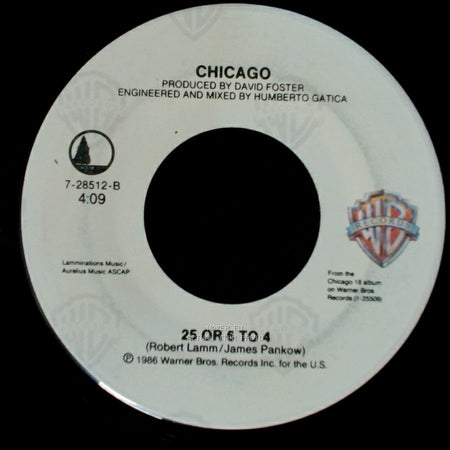 Chicago - Will You Still Love Me? / 25 Or 6 To 4 side B