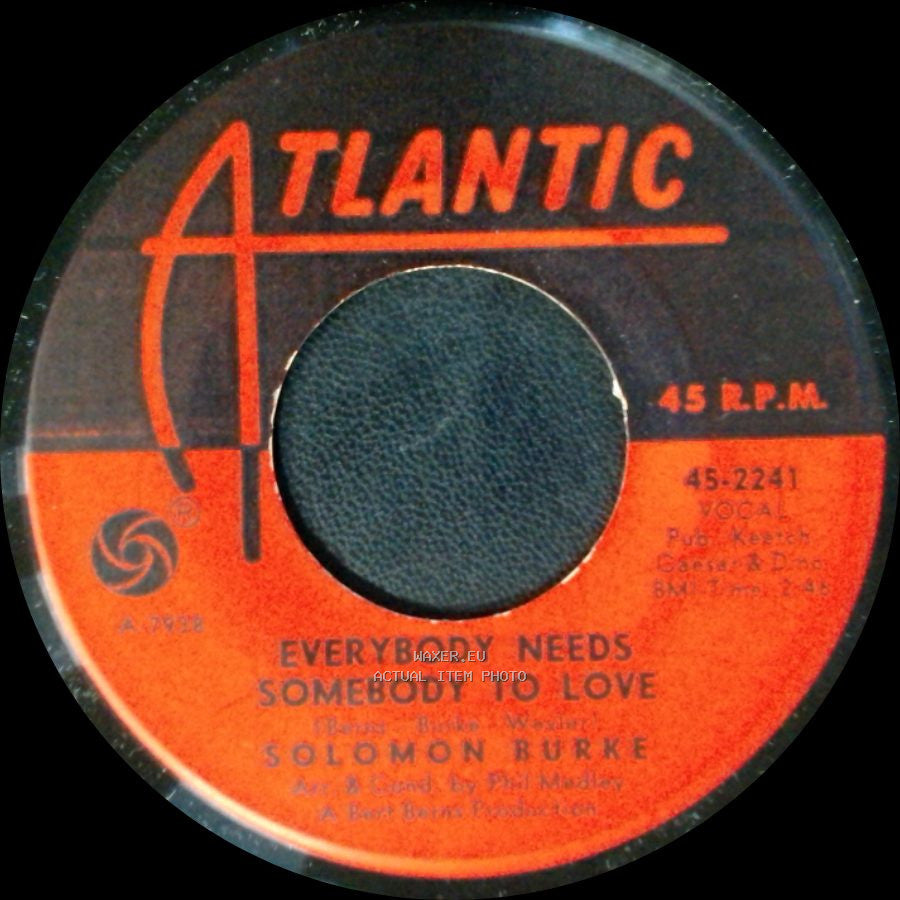 Solomon Burke - Looking For My Baby / Everybody Needs Somebody To Love side B