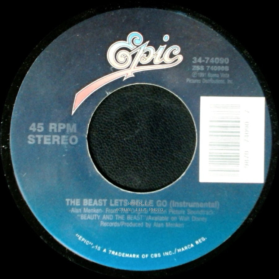 Celine Dion And Peabo Bryson - The Beast Lets Belle Go (Instrumental) / Beauty And The Beast (From The Original Motion Picture Soundtrack) side A