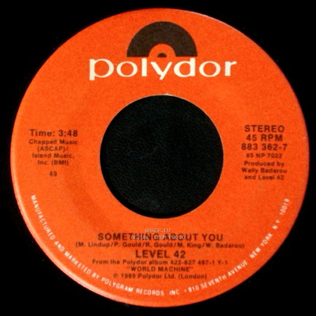 Level 42 - Something About You / Coup D'etat side A