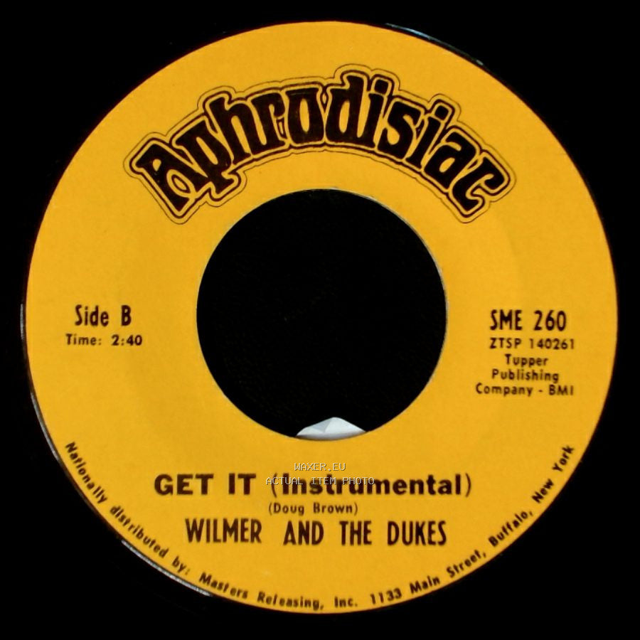 Wilmer And The Dukes - Give Me One More Chance / Get It (Instrumental) side B
