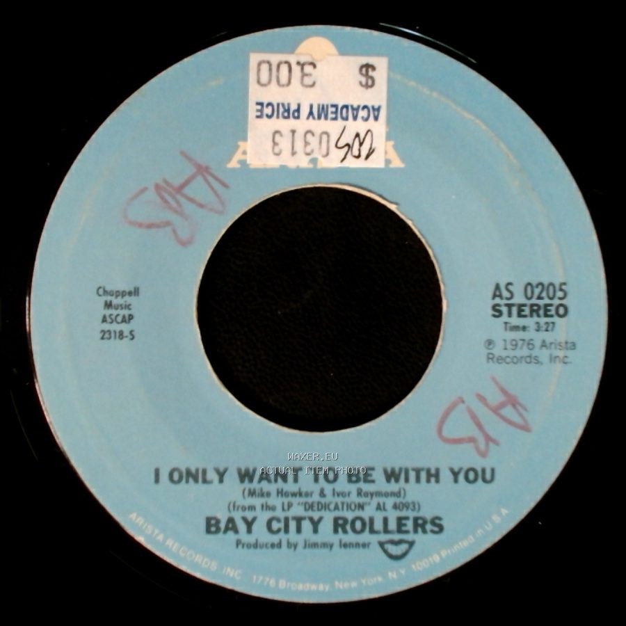 Bay City Rollers - I Only Want To Be With You / Write A Letter side A
