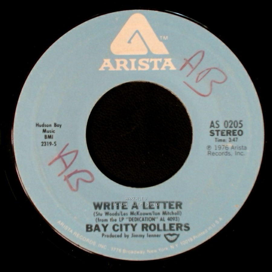 Bay City Rollers - I Only Want To Be With You / Write A Letter side B