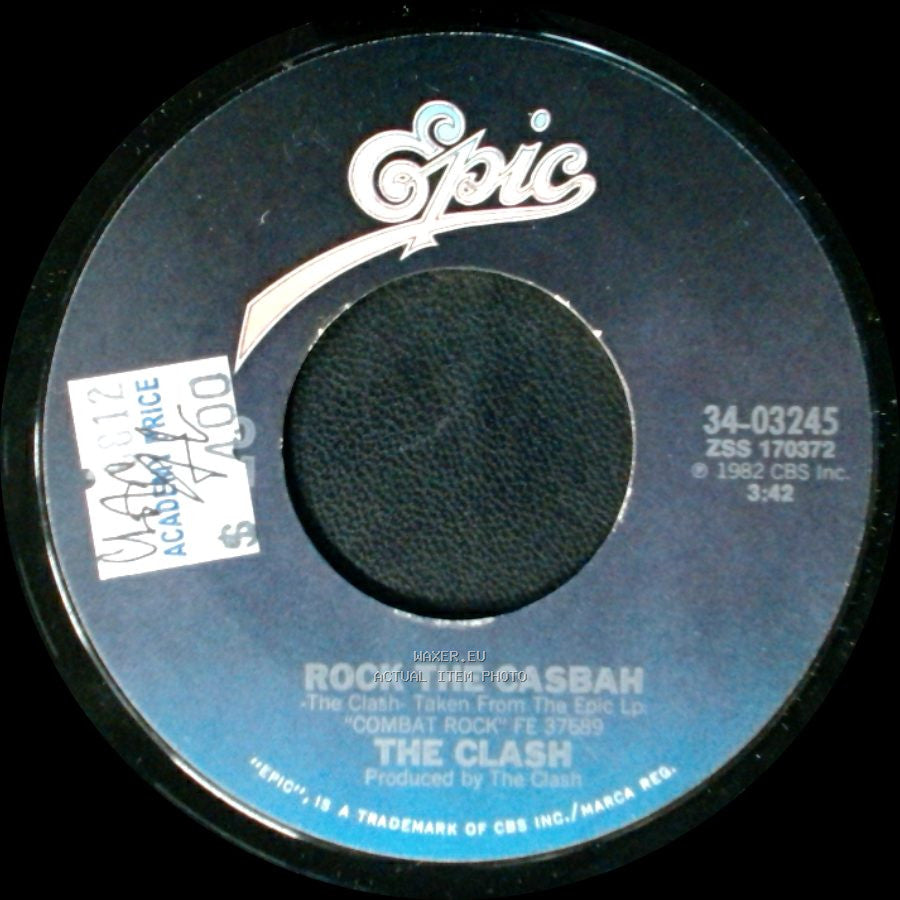 The Clash - Rock The Casbah / Long Time Jerk side A