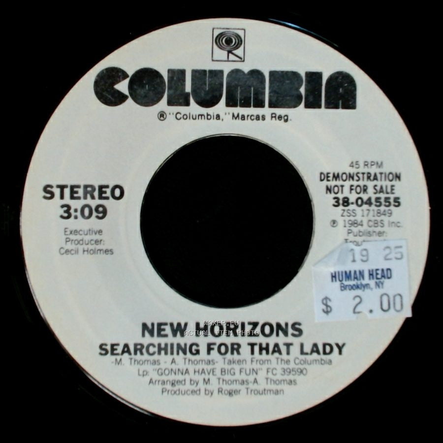 New Horizons - Searching For That Lady / Searching For That Lady side B
