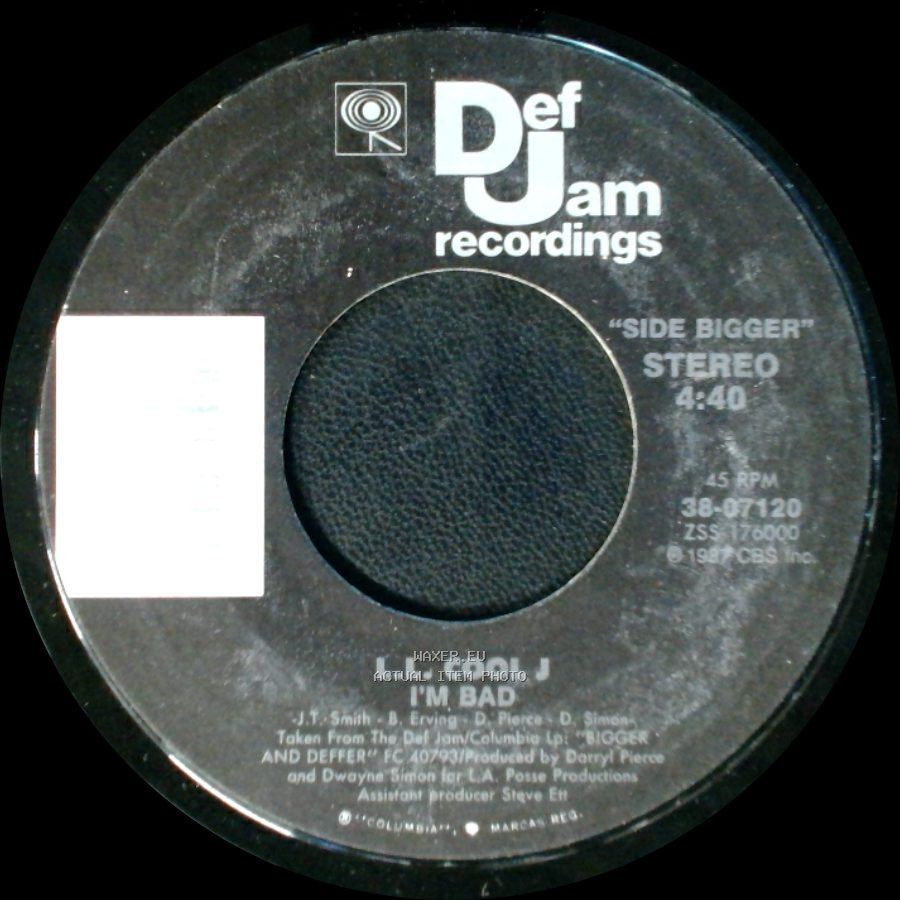 L.L. Cool J - Get Down / I'm Bad side B