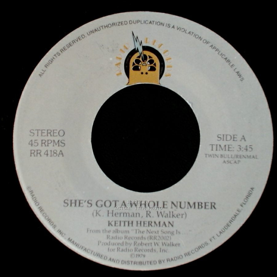 Keith Herman - She's Got A Whole Number / High School Q.T. side A