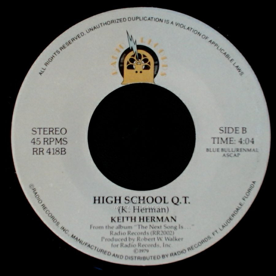 Keith Herman - She's Got A Whole Number / High School Q.T. side B