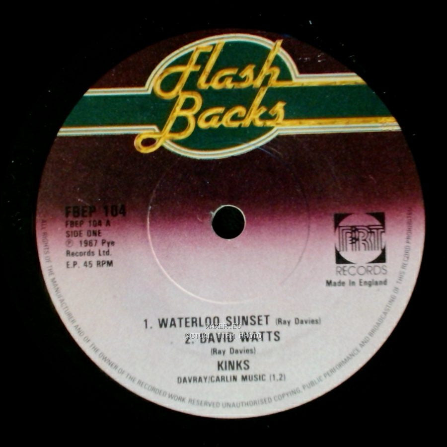 Kinks - Waterloo Sunset / David Watts / A Well Respected Man / Stop Your Sobbin side A