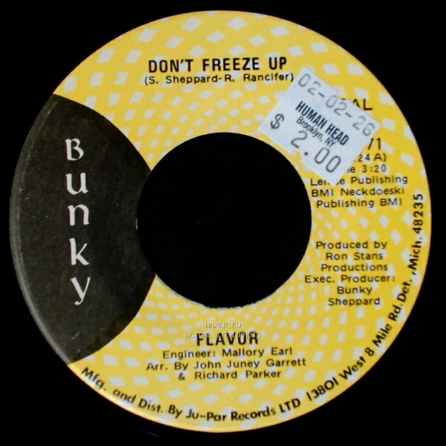 Flavor - Don't Freeze Up / Don't Freeze Up side B