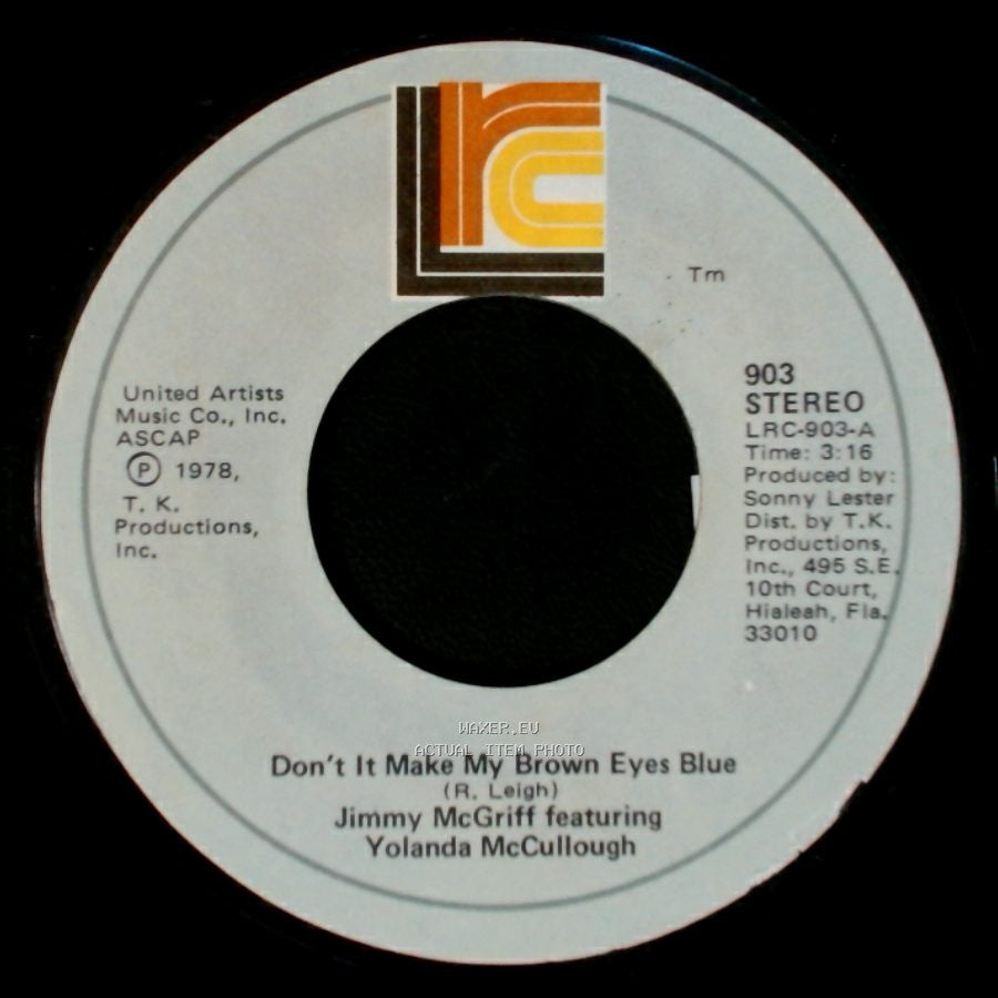 Jimmy Mcgriff Featuring Yolanda Mccullough - Don't It Make My Brown Eyes Blue / Tailgunner side A