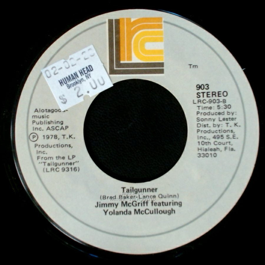 Jimmy Mcgriff Featuring Yolanda Mccullough - Don't It Make My Brown Eyes Blue / Tailgunner side B