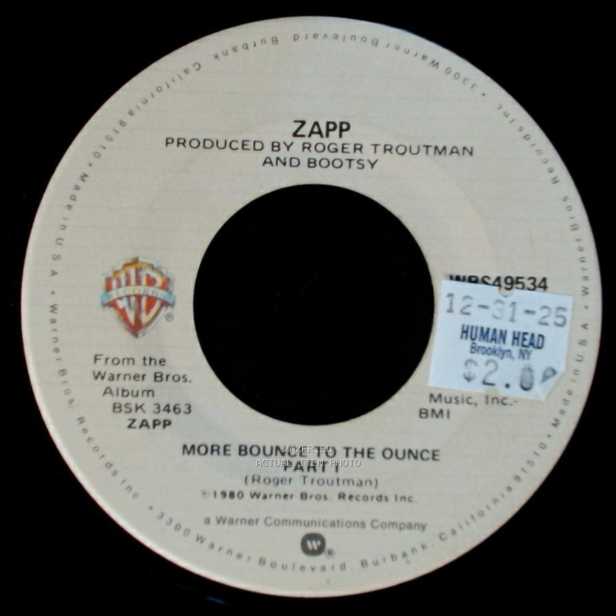 Zapp - More Bounce To The Ounce Part I / More Bounce To The Ounce Part Ii side A