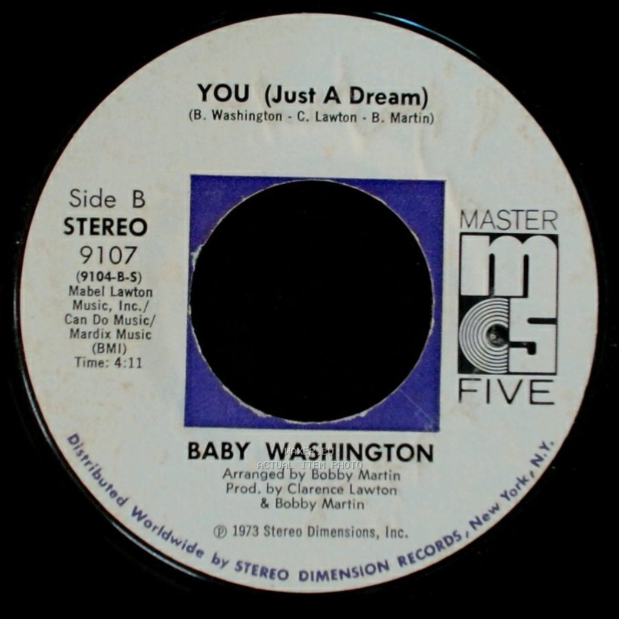 Baby Washington - I've Got To Break Away / You (Just A Dream) side B