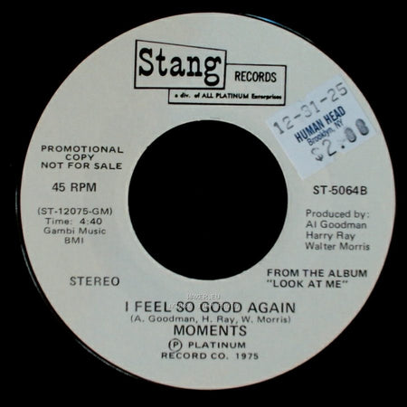 Moments - Got To Get To Know You / I Feel So Good Again side B
