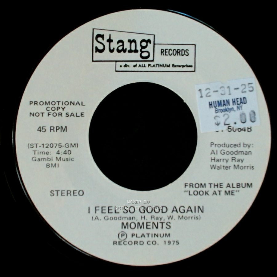 Moments - Got To Get To Know You / I Feel So Good Again side B