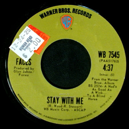 Faces - Stay With Me / You're So Rude side A