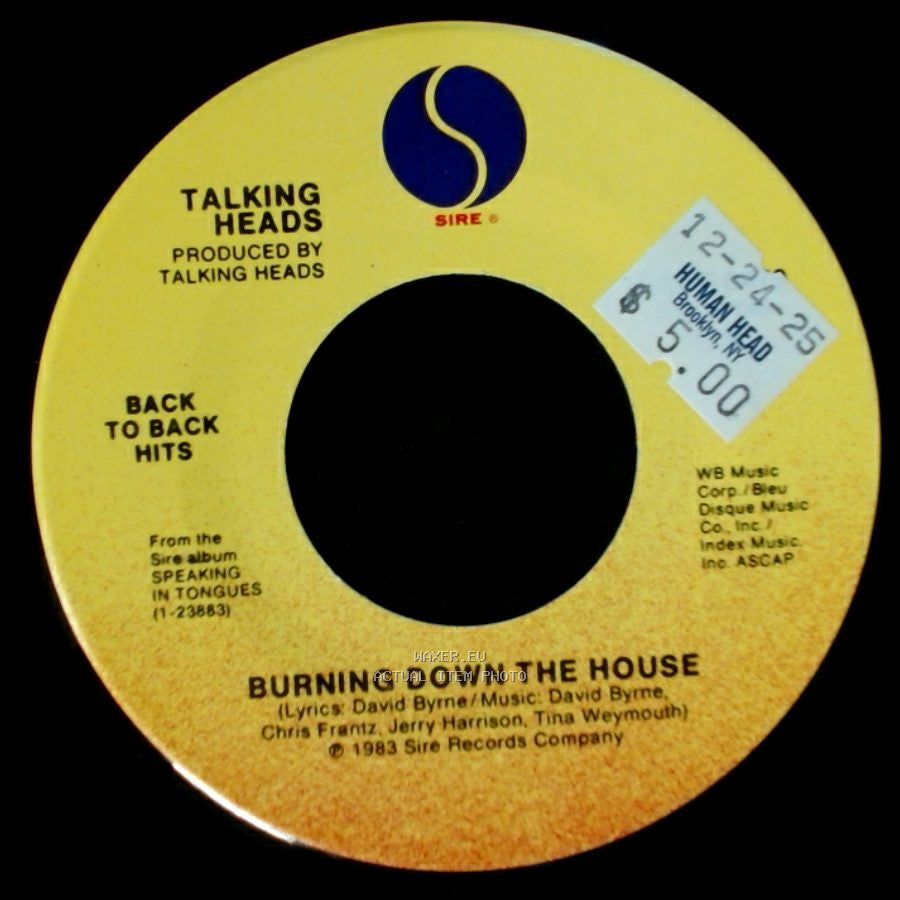 Talking Heads - This Must Be The Place (Naive Melody) / Burning Down The House side B