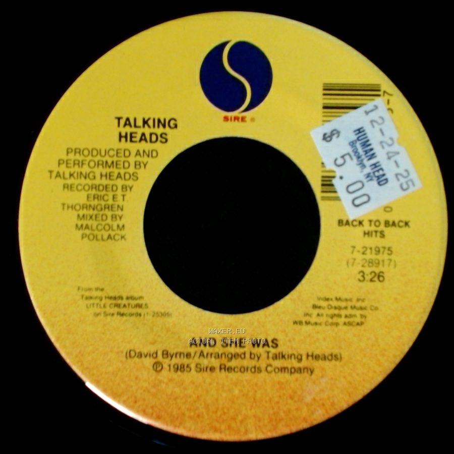 Talking Heads - Wild Wild Life / And She Was side B