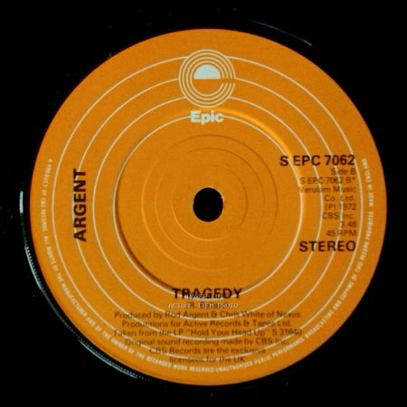 Argent - Hold Your Head Up / Tragedy side B