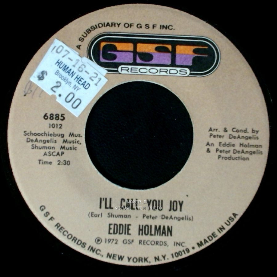 Eddie Holman - I'll Call You Joy / Young Girl (In Your World) side A
